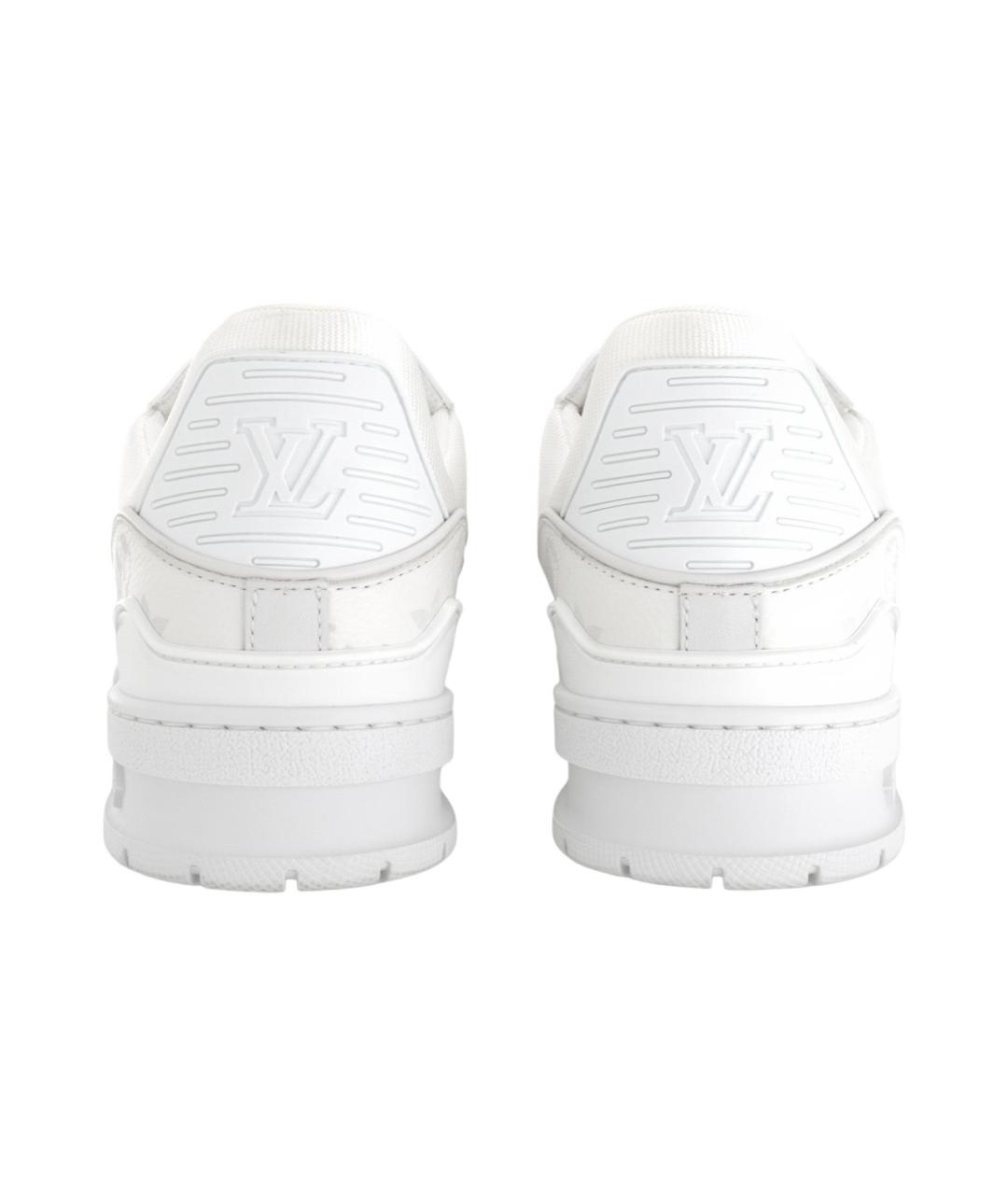 LOUIS VUITTON Белые кожаные низкие кроссовки / кеды, фото 5