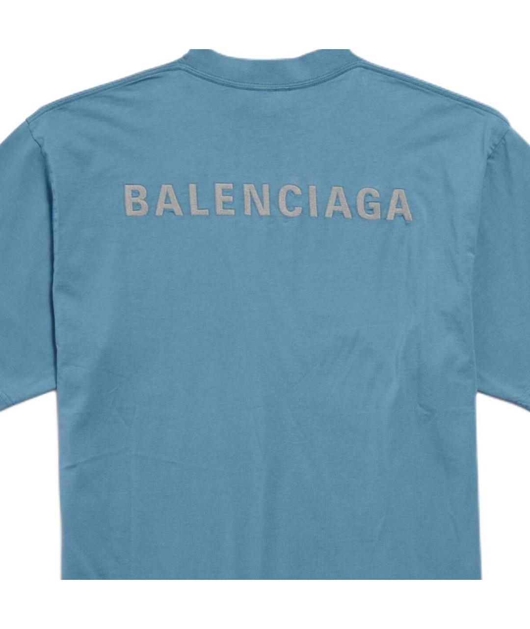 BALENCIAGA Синяя футболка, фото 3