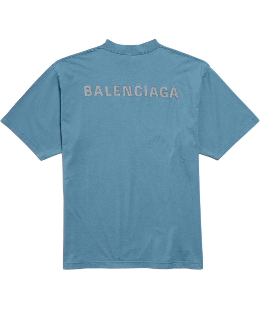 BALENCIAGA Синяя футболка, фото 2