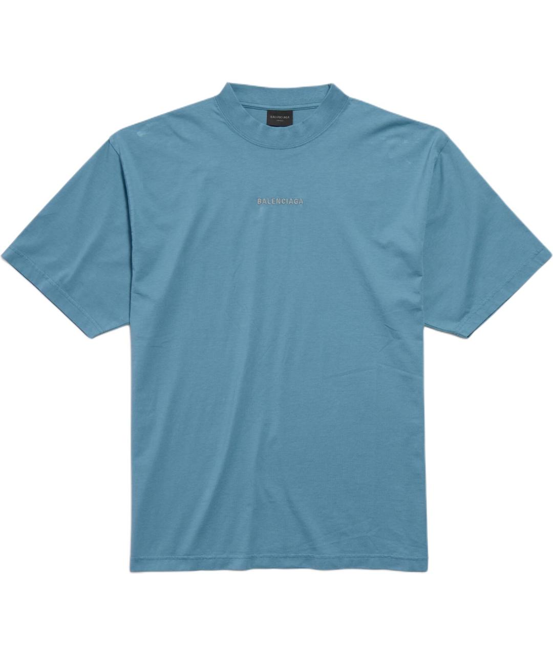 BALENCIAGA Синяя футболка, фото 1