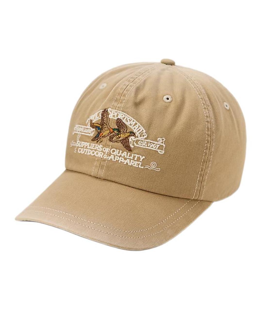 POLO RALPH LAUREN Бежевая хлопковая кепка/бейсболка, фото 1