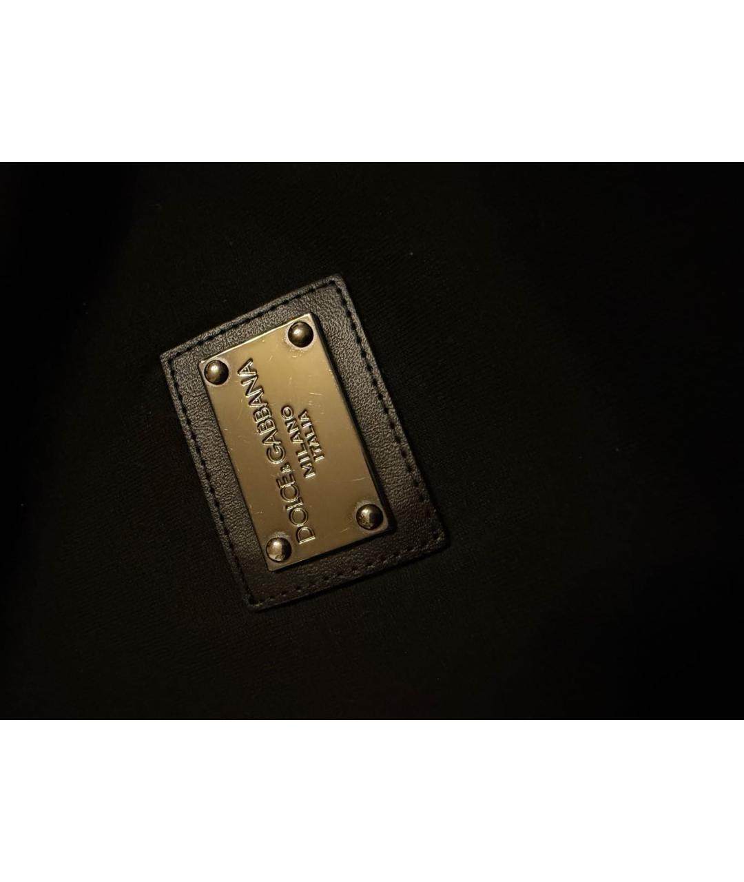 DOLCE&GABBANA Черная хлопковая майка, фото 5