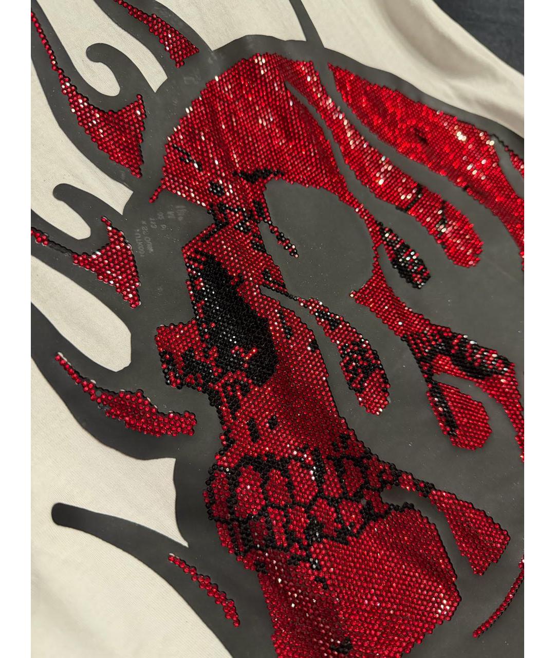 PHILIPP PLEIN Белая хлопковая футболка, фото 3