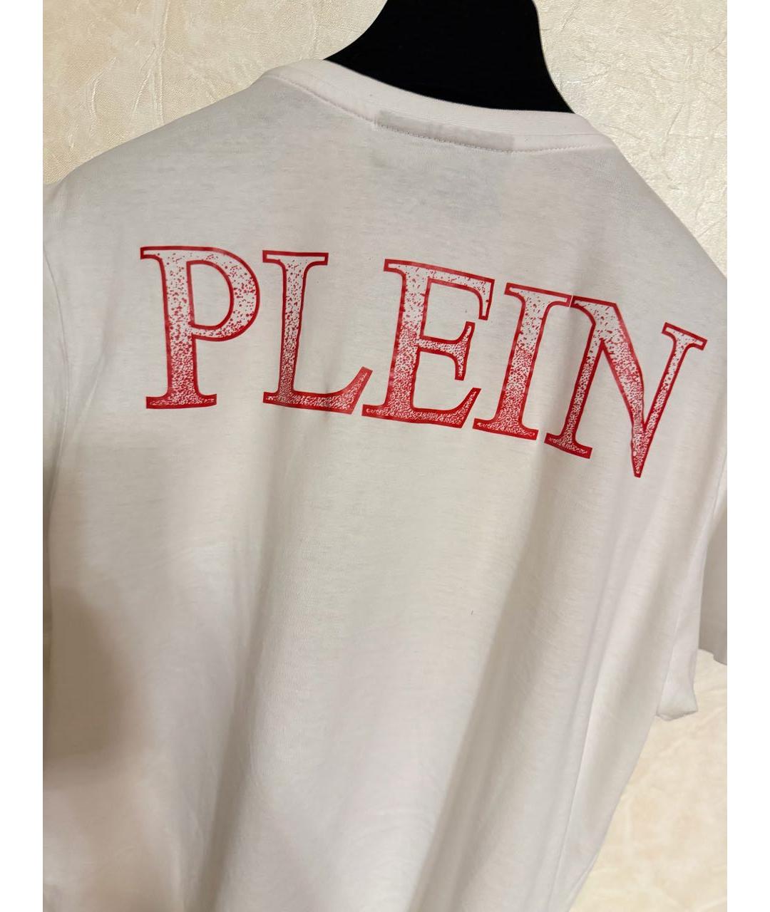 PHILIPP PLEIN Белая хлопковая футболка, фото 2