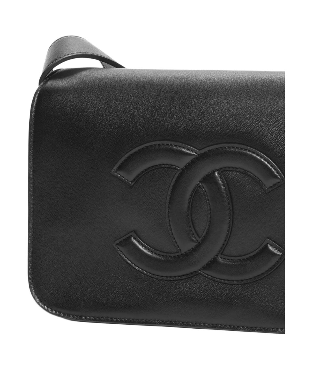 CHANEL Черная кожаная сумка через плечо, фото 5
