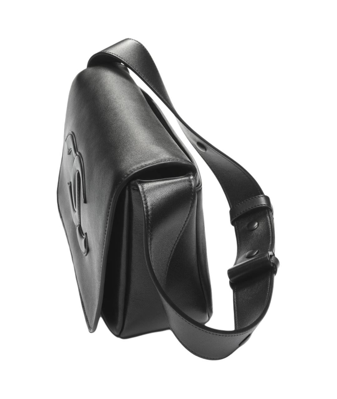 CHANEL Черная кожаная сумка через плечо, фото 2