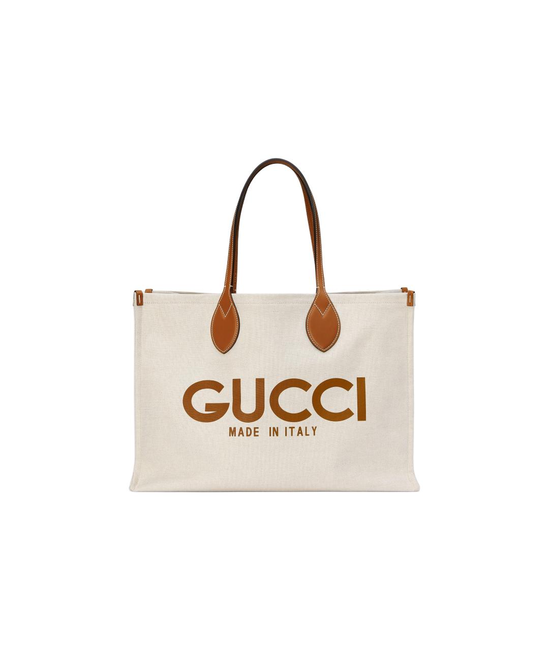 GUCCI Бежевая хлопковая сумка через плечо, фото 6