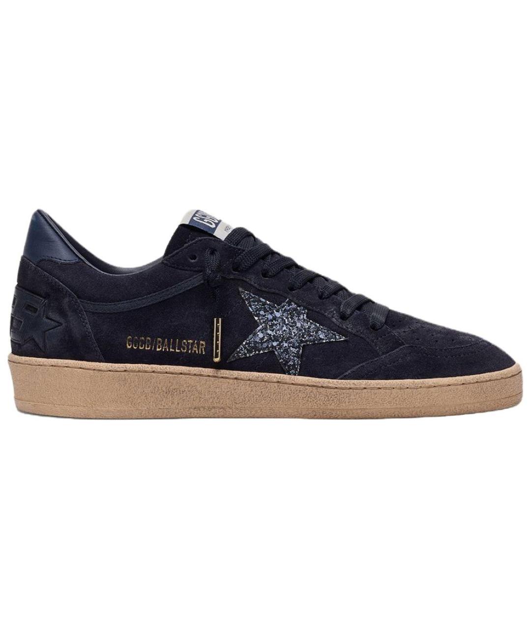 GOLDEN GOOSE DELUXE BRAND Темно-синие кожаные кроссовки, фото 1