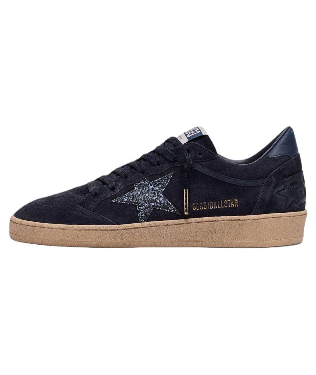 GOLDEN GOOSE DELUXE BRAND Темно-синие кожаные кроссовки, фото 2