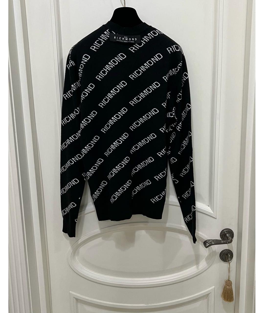 JOHN RICHMOND Черный вискозный кардиган, фото 5