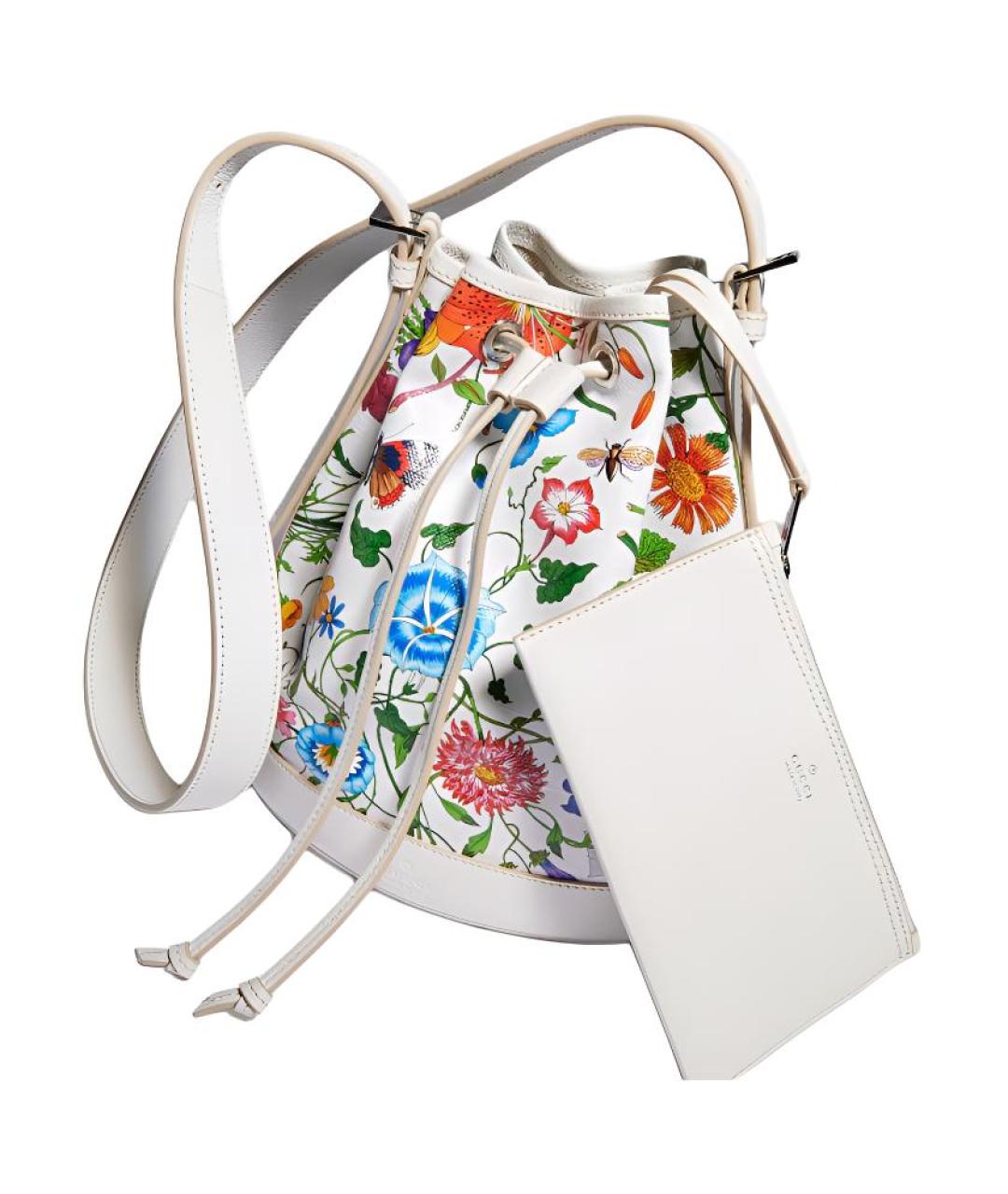 GUCCI Белая сумка через плечо из канвы, фото 4