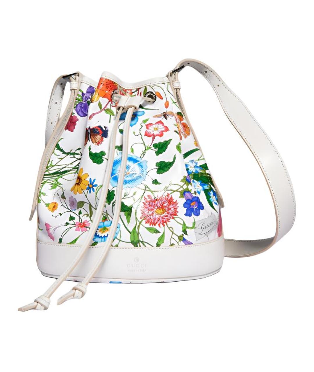 GUCCI Белая сумка через плечо из канвы, фото 3