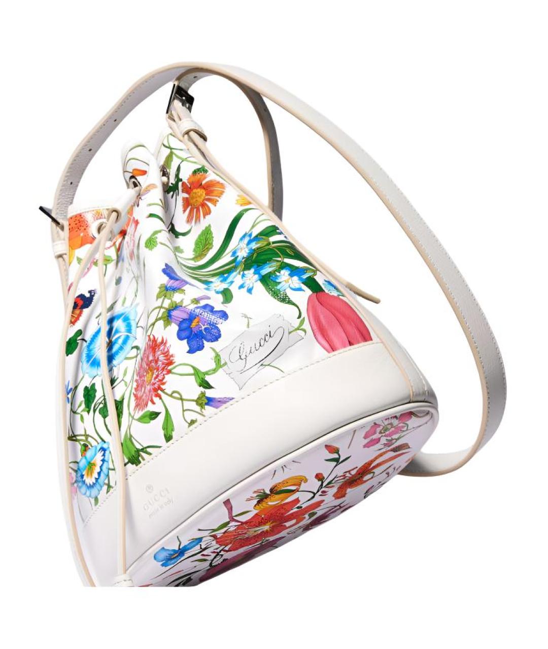 GUCCI Белая сумка через плечо из канвы, фото 5
