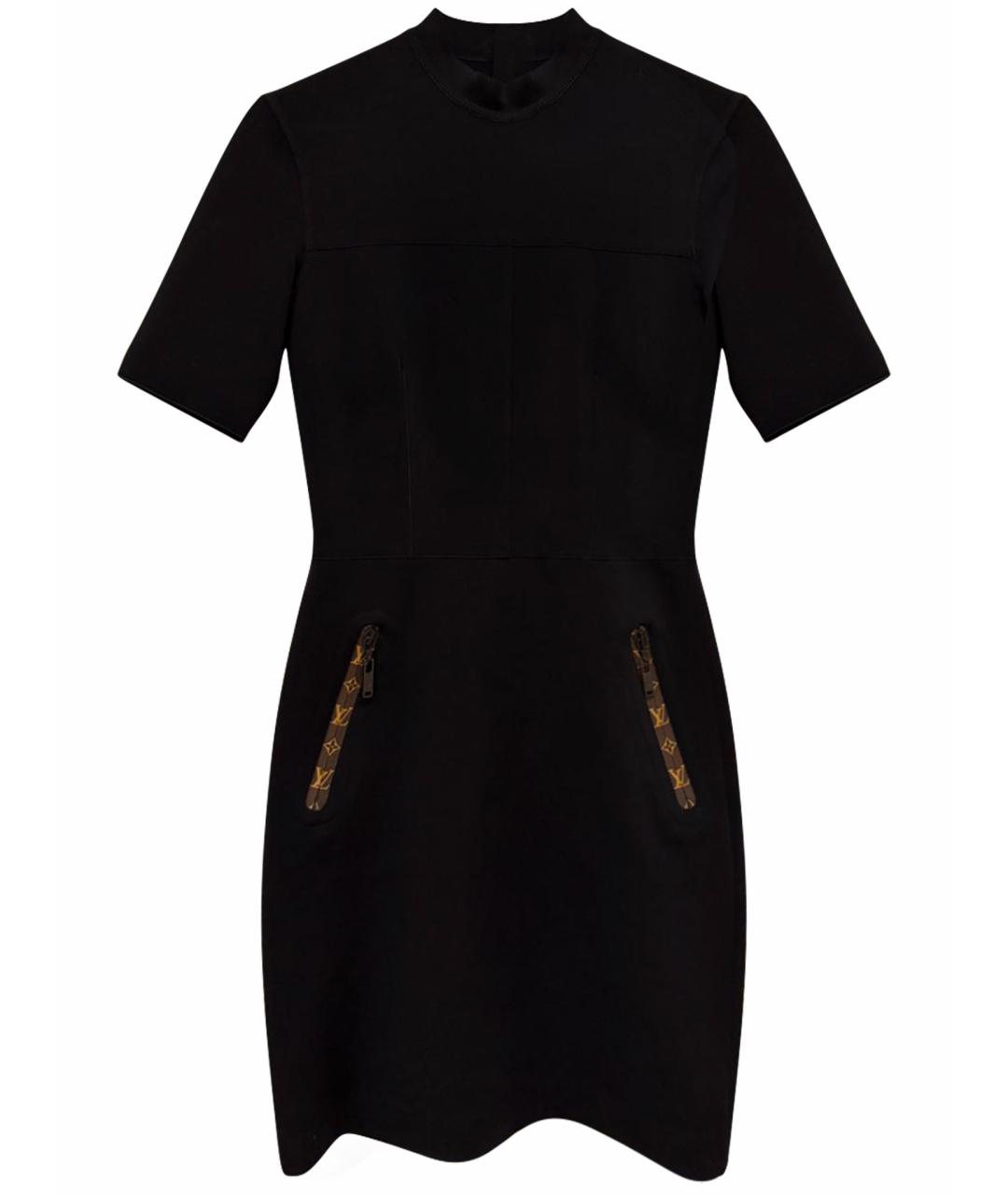 LOUIS VUITTON Черное полиамидовое вечернее платье, фото 1