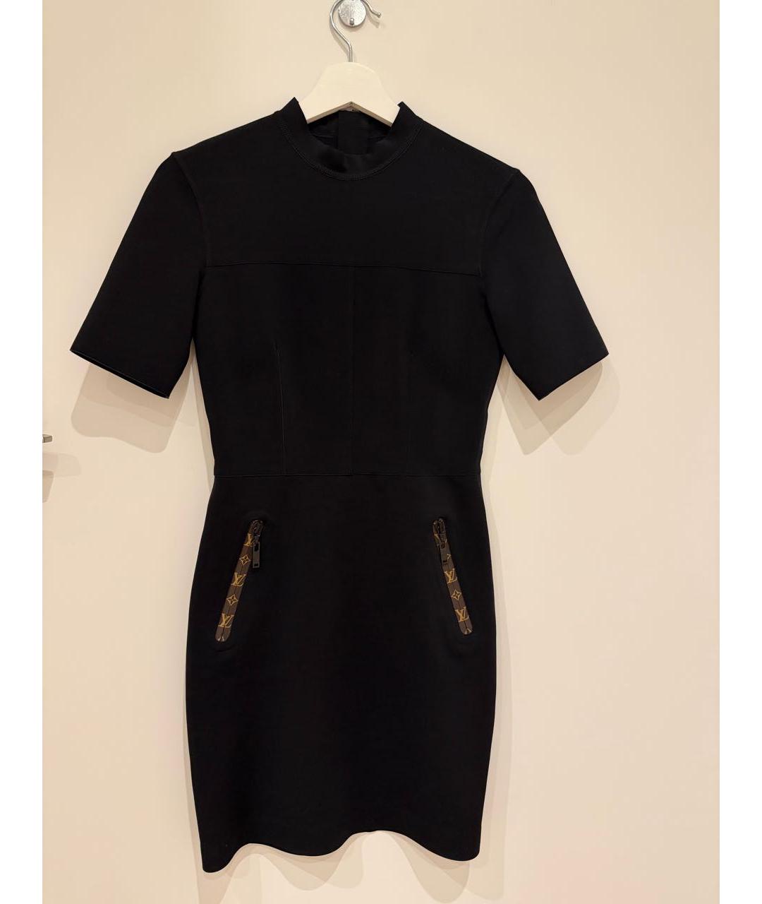 LOUIS VUITTON Черное полиамидовое вечернее платье, фото 5