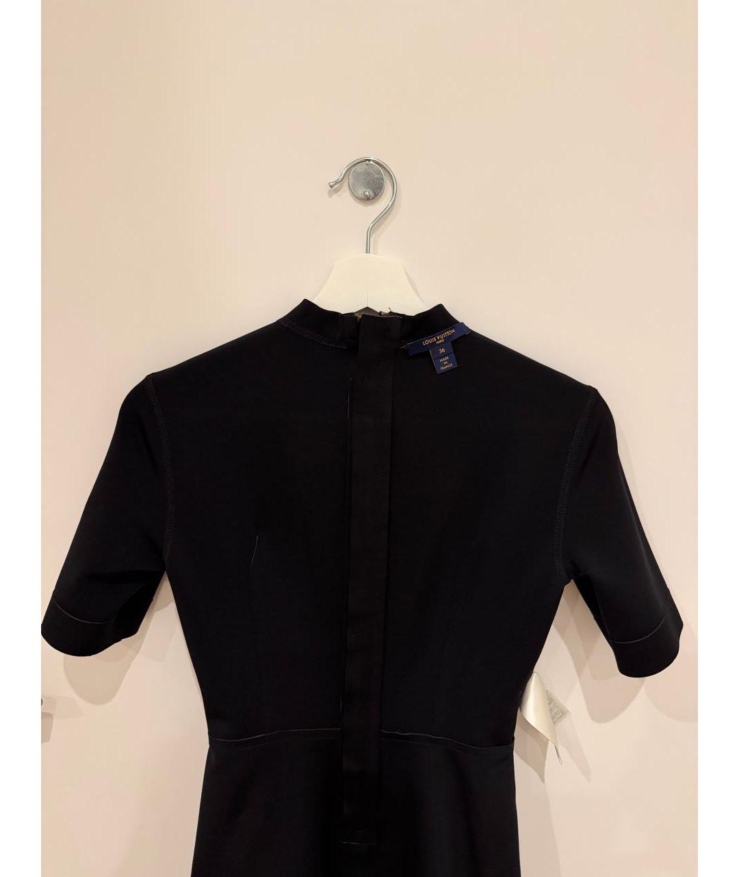 LOUIS VUITTON Черное полиамидовое вечернее платье, фото 3