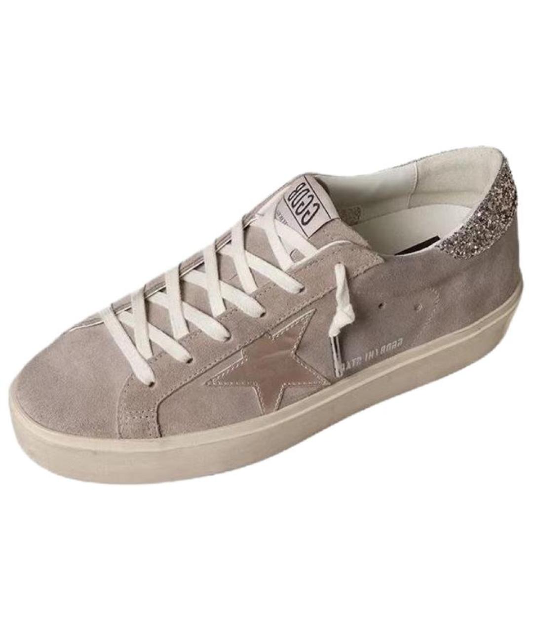 GOLDEN GOOSE DELUXE BRAND Бежевые замшевые кроссовки, фото 3