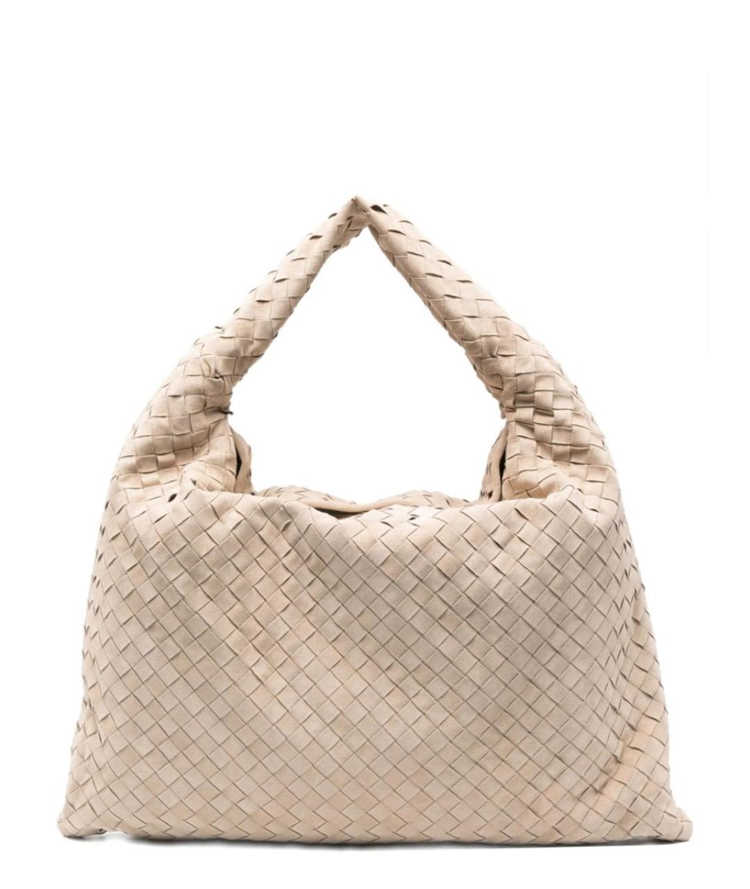 BOTTEGA VENETA Бежевая замшевая сумка через плечо, фото 1