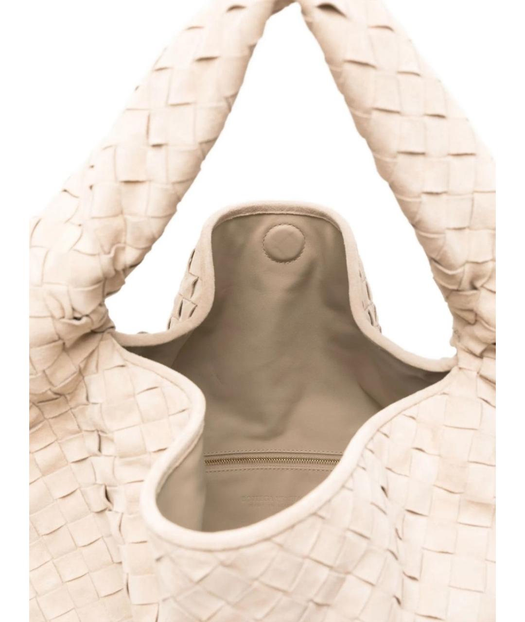 BOTTEGA VENETA Бежевая замшевая сумка через плечо, фото 3