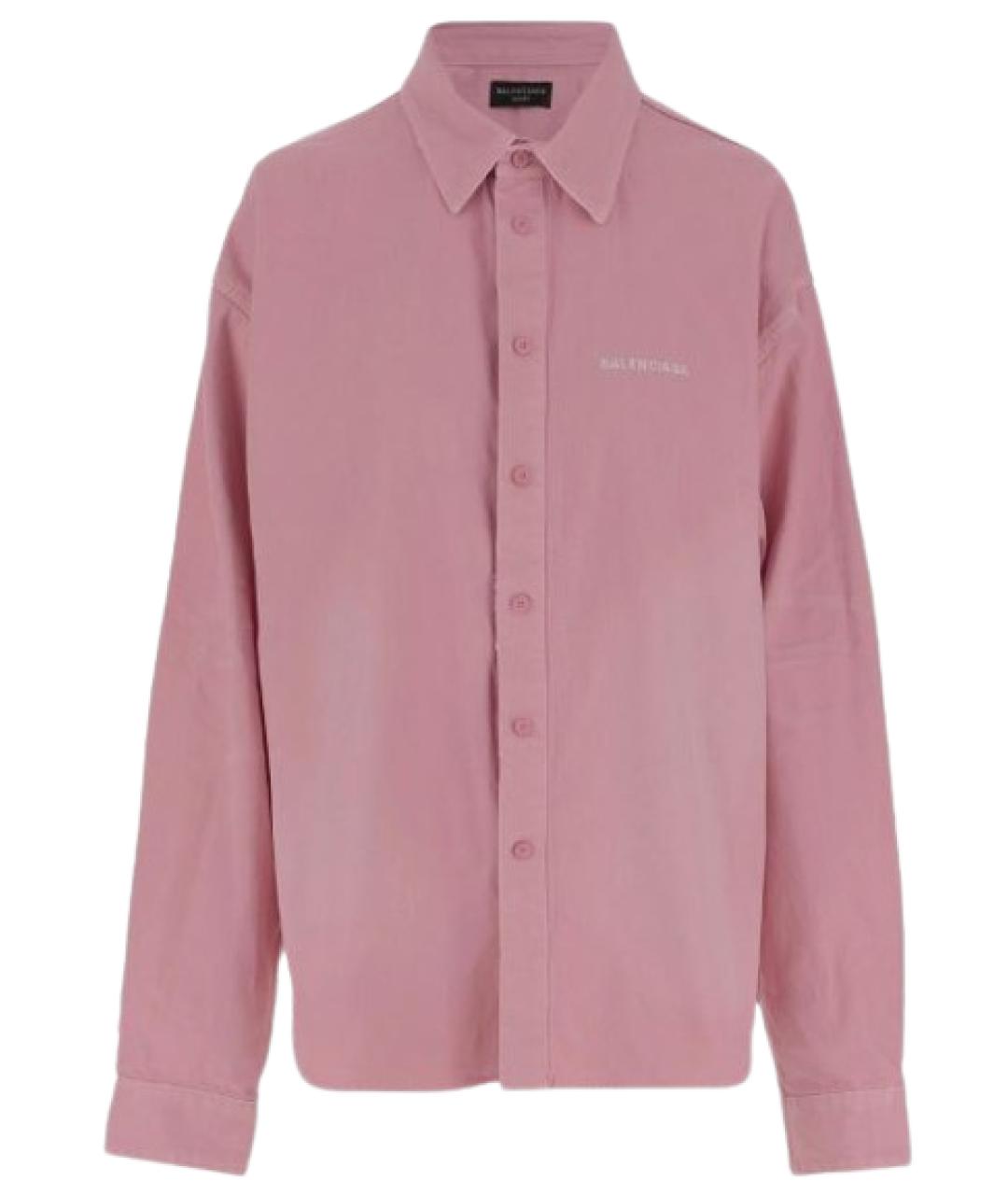 BALENCIAGA Розовая хлопковая рубашка, фото 1