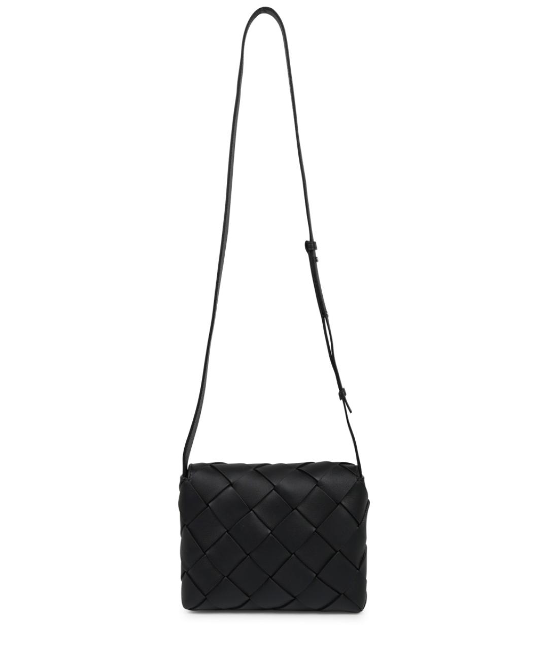 BOTTEGA VENETA Черная кожаная сумка на плечо, фото 3