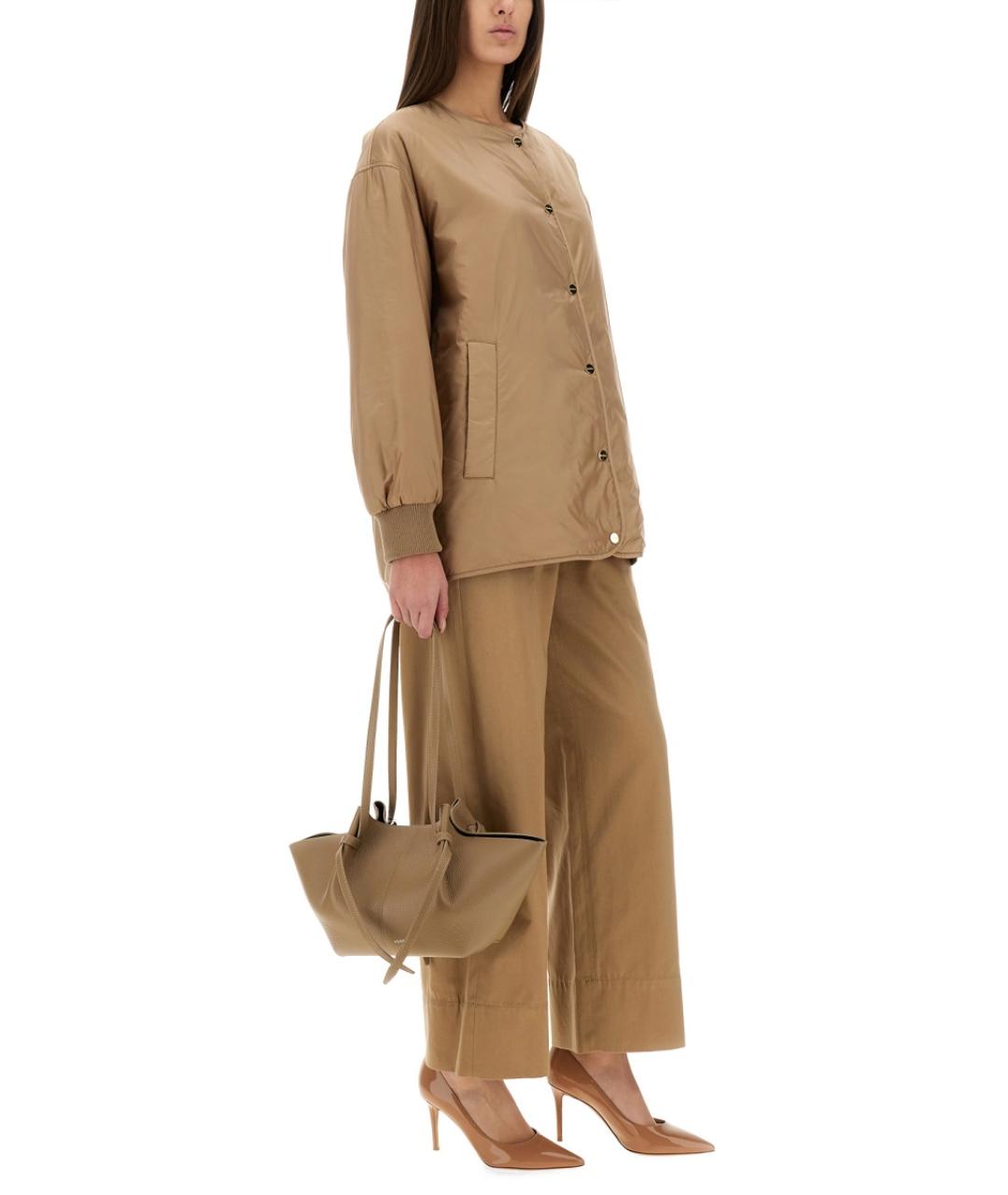 'S MAX MARA Бежевая полиэстеровая куртка, фото 2