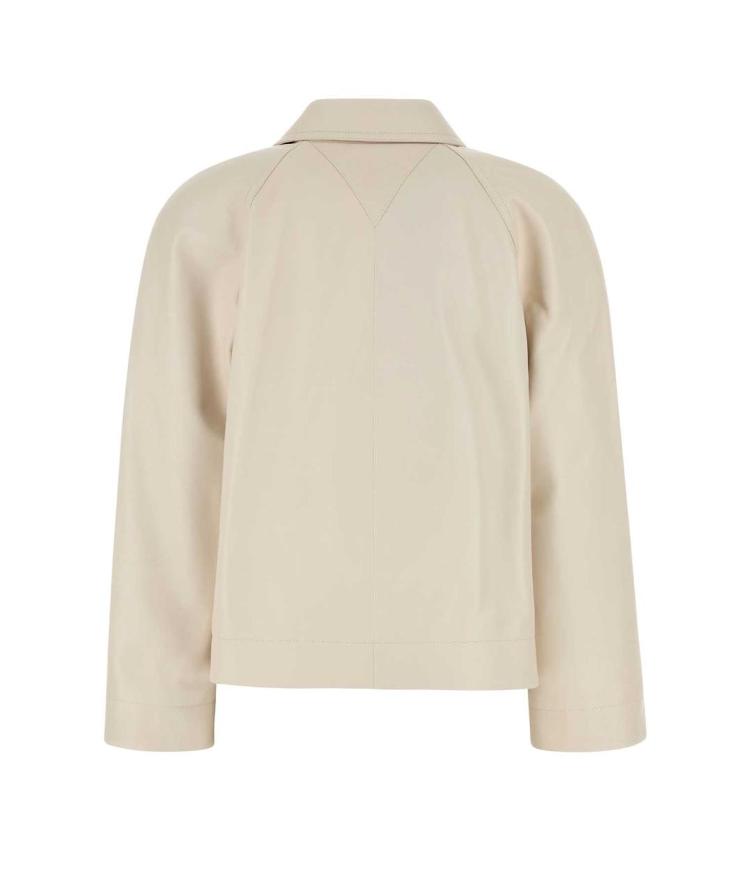 BOTTEGA VENETA Белая кожаная куртка, фото 2