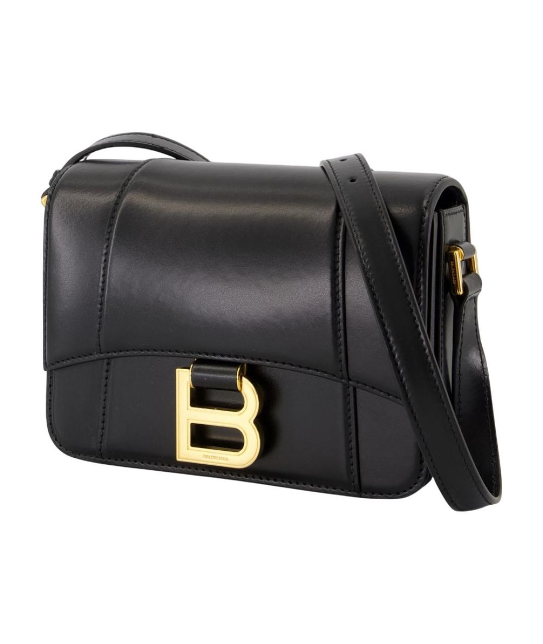 BALENCIAGA Черная кожаная сумка через плечо, фото 2