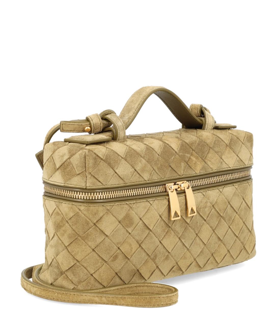 BOTTEGA VENETA Зеленая замшевая сумка через плечо, фото 3