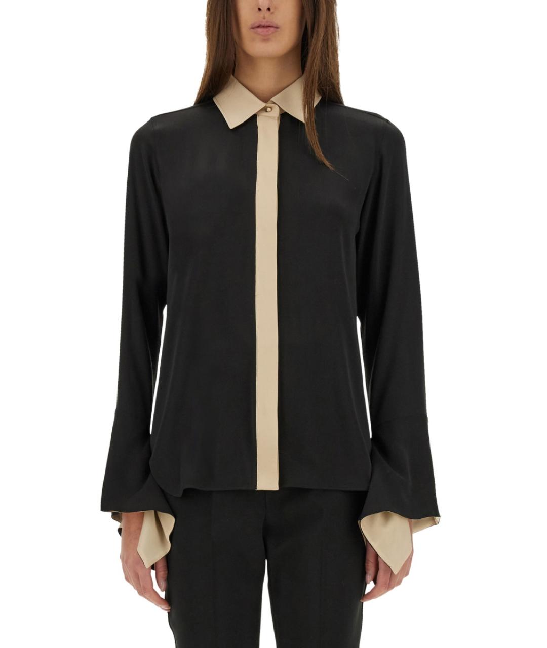 MAX MARA Черная шелковая рубашка, фото 1