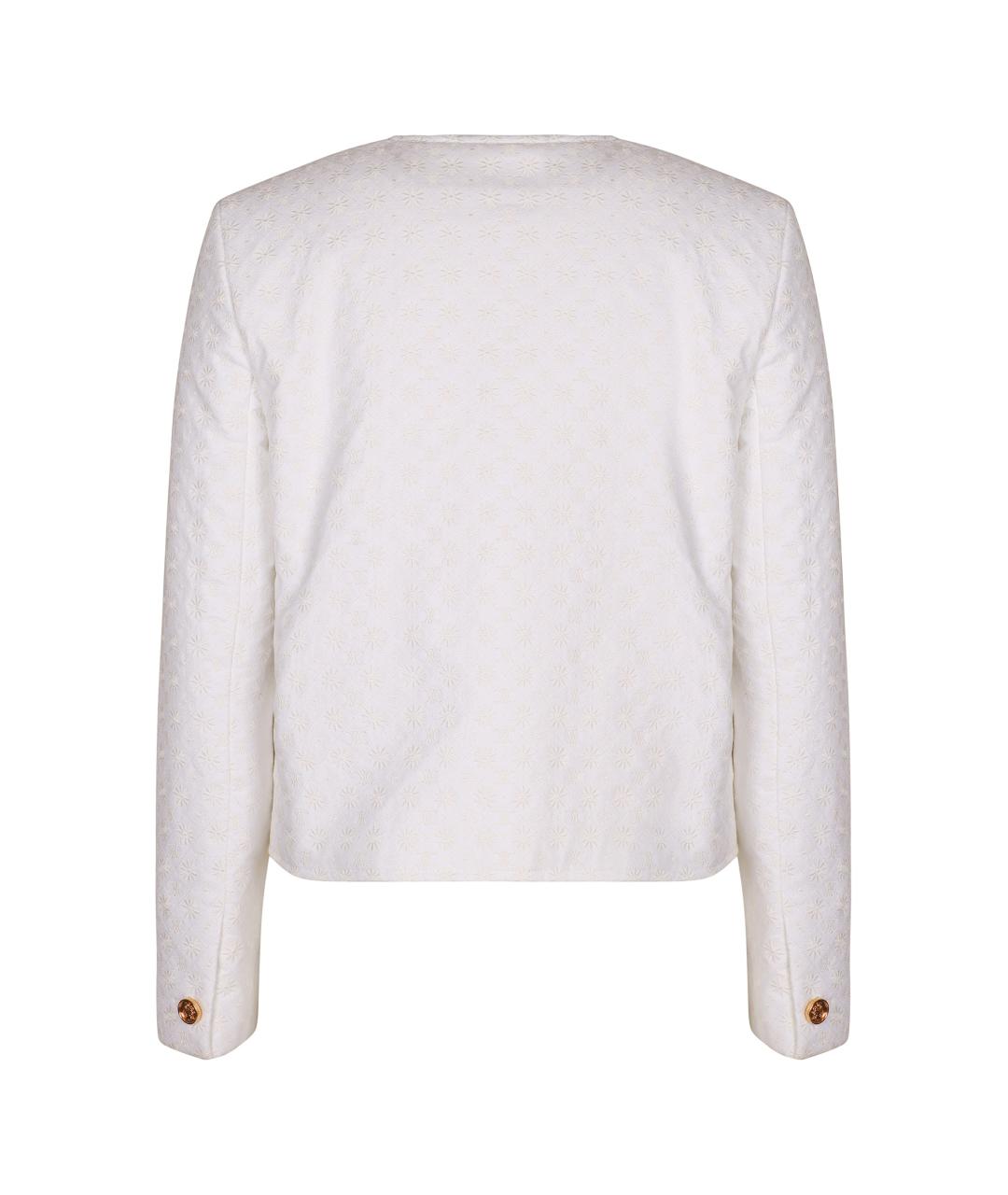 CELINE Белый хлопковый жакет/пиджак, фото 2