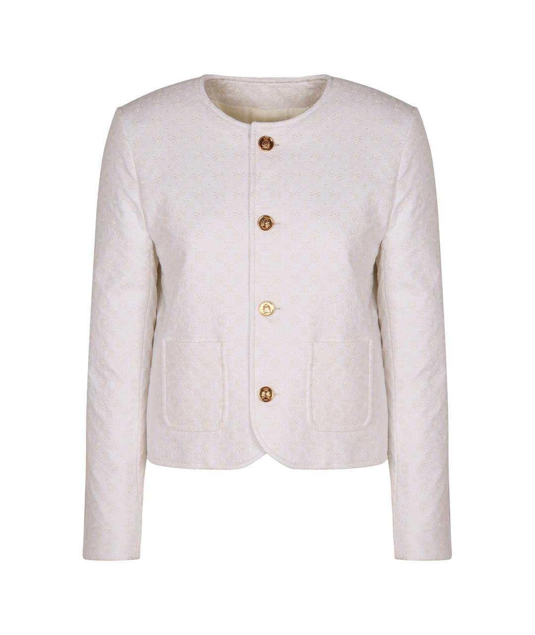 CELINE Белый хлопковый жакет/пиджак, фото 1