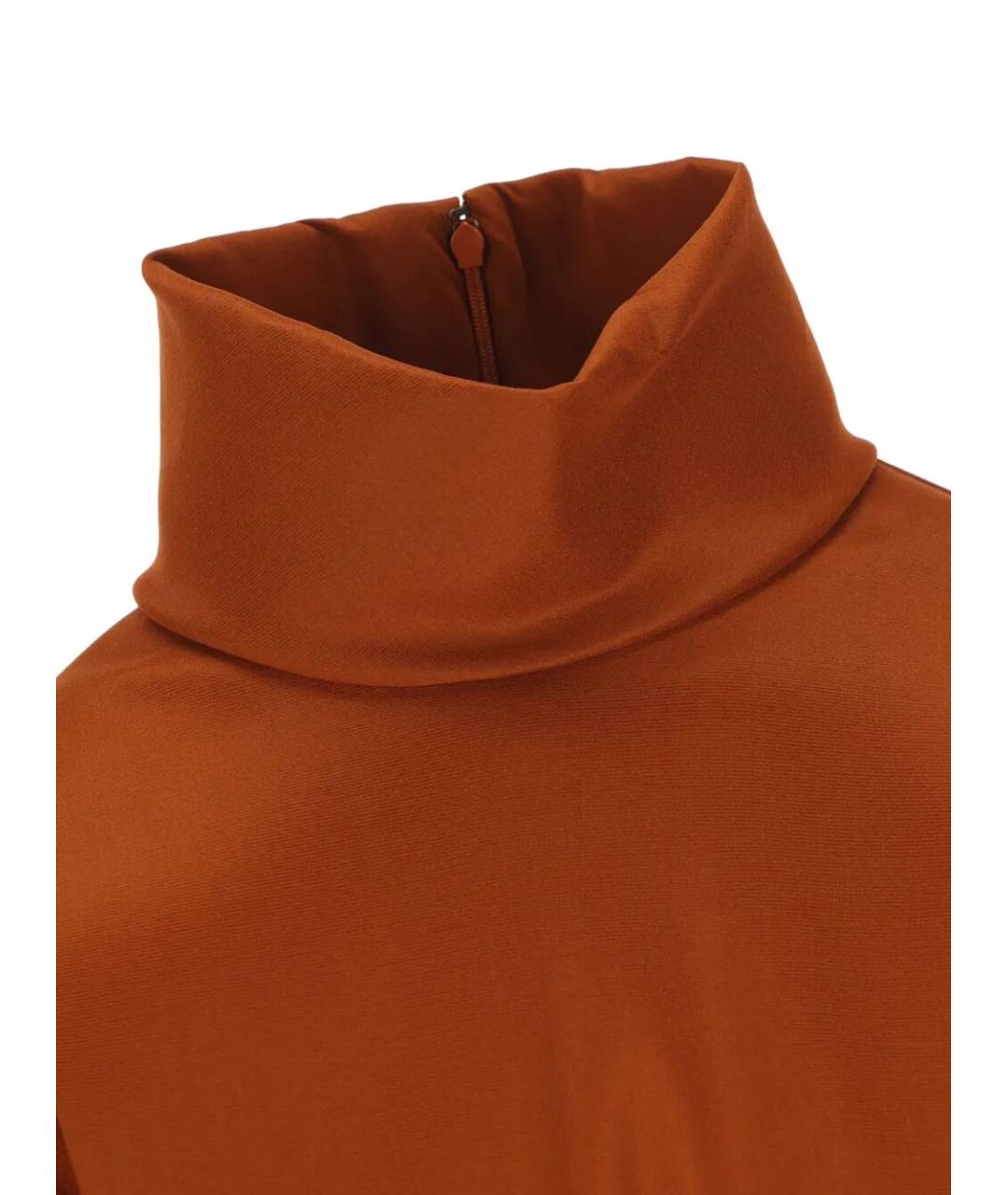 SAINT LAURENT Оранжевая шелковая блузы, фото 4