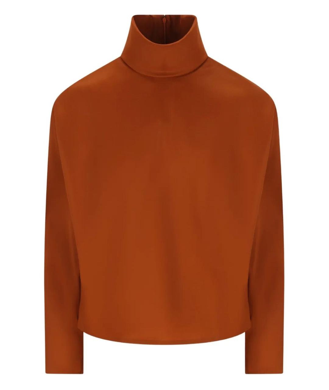 SAINT LAURENT Оранжевая шелковая блузы, фото 1