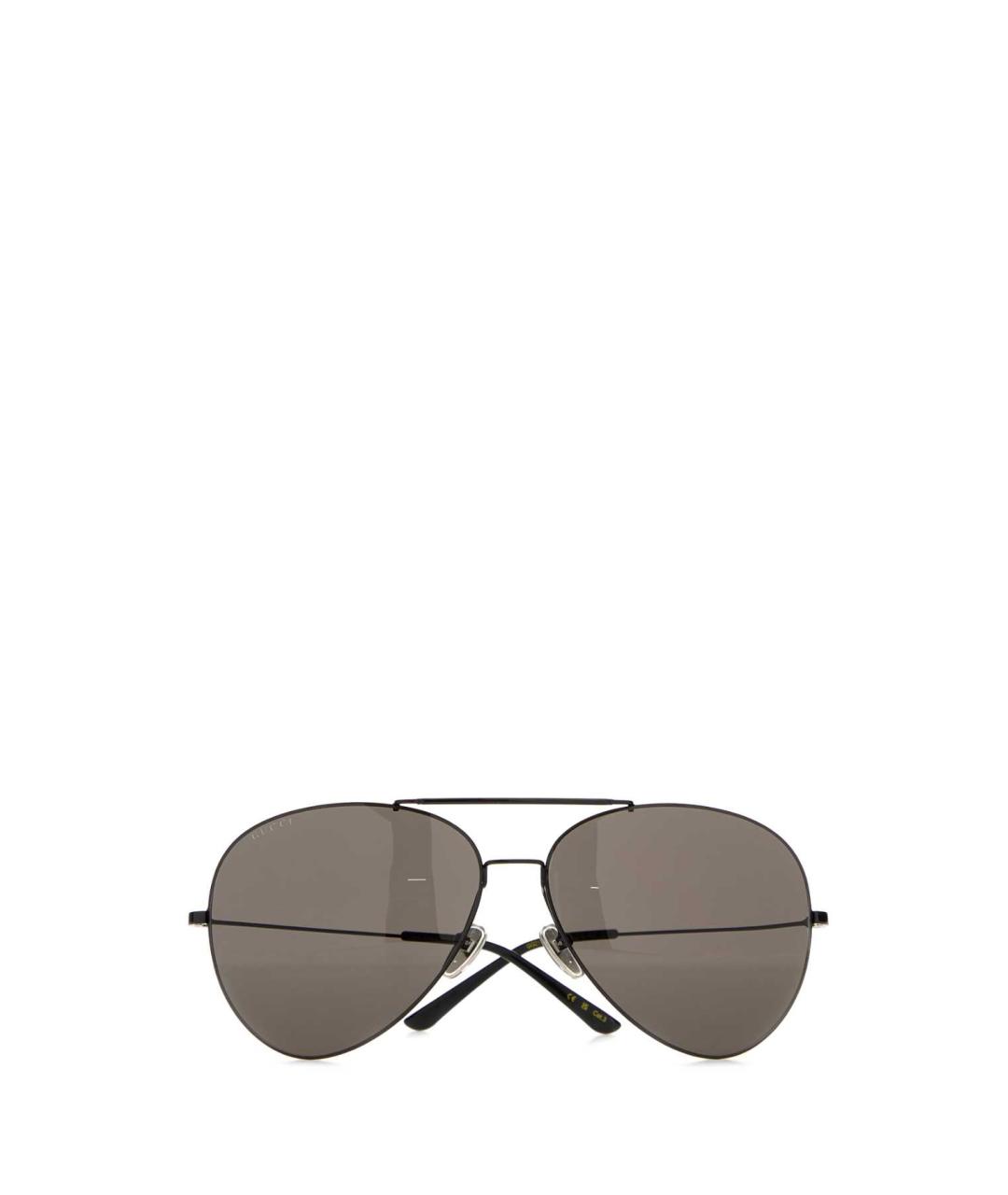 GUCCI Черные металлические солнцезащитные очки, фото 2
