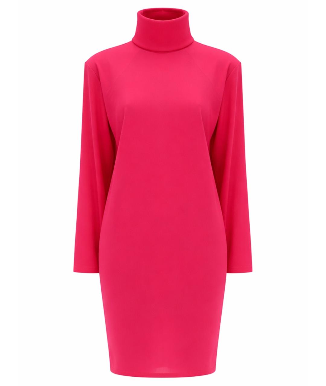 SAINT LAURENT Фуксия шелковое повседневное платье, фото 1