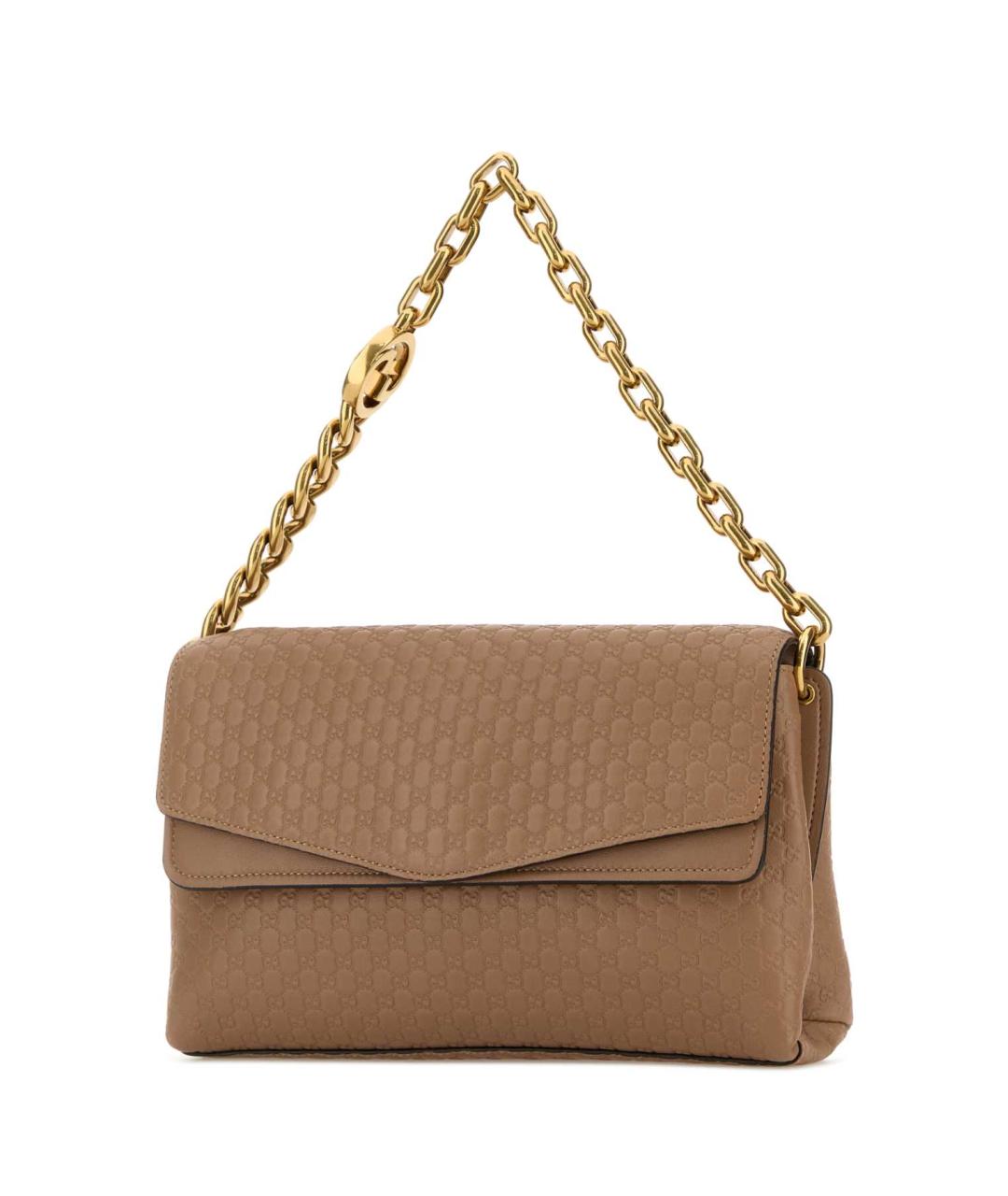 GUCCI Бежевая кожаная сумка через плечо, фото 2