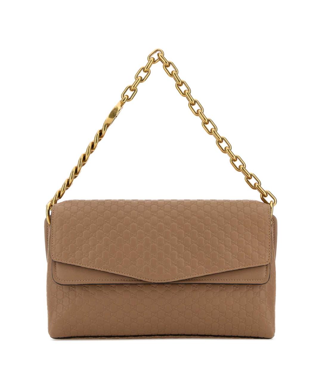 GUCCI Бежевая кожаная сумка через плечо, фото 1