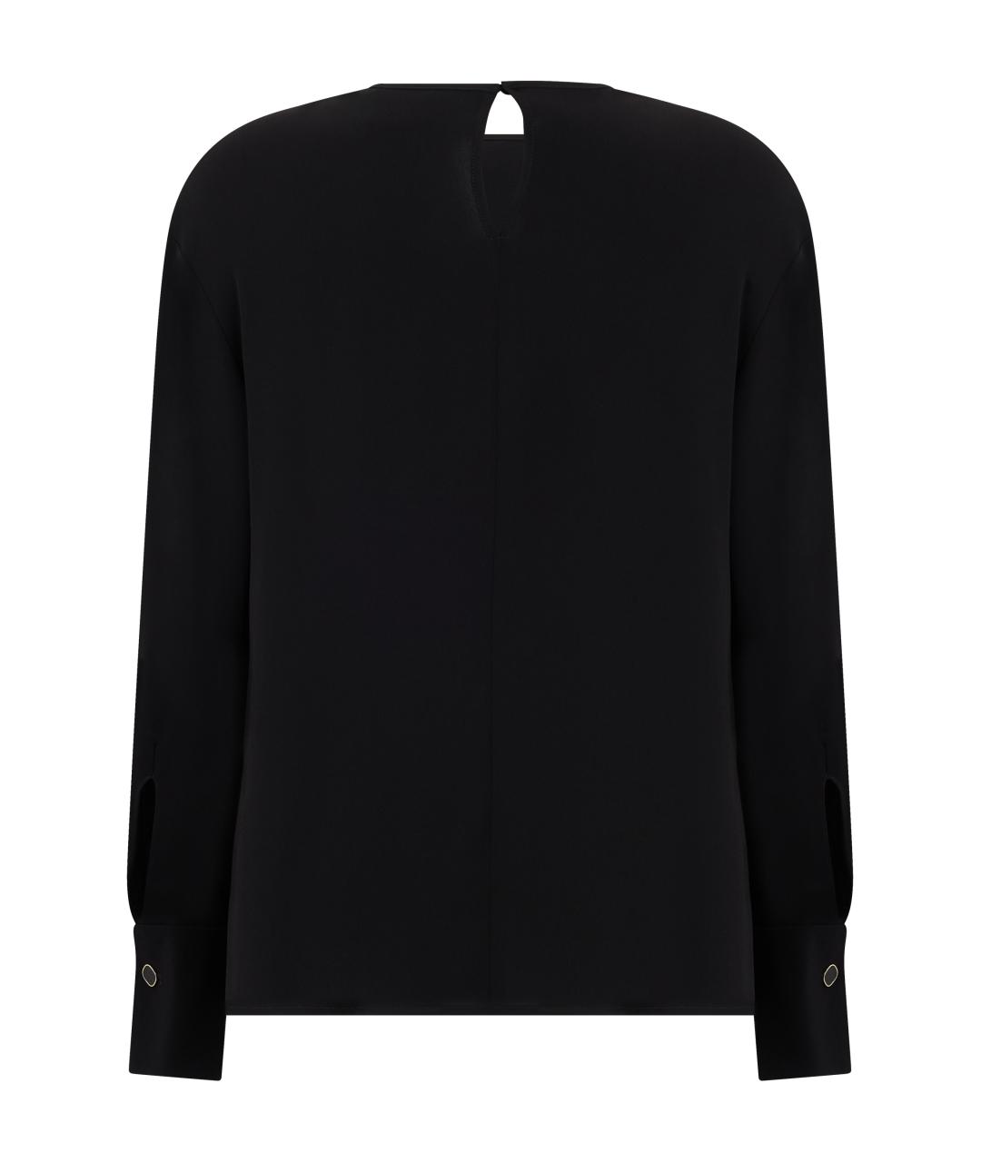 MAX MARA STUDIO Черная шелковая блузы, фото 2