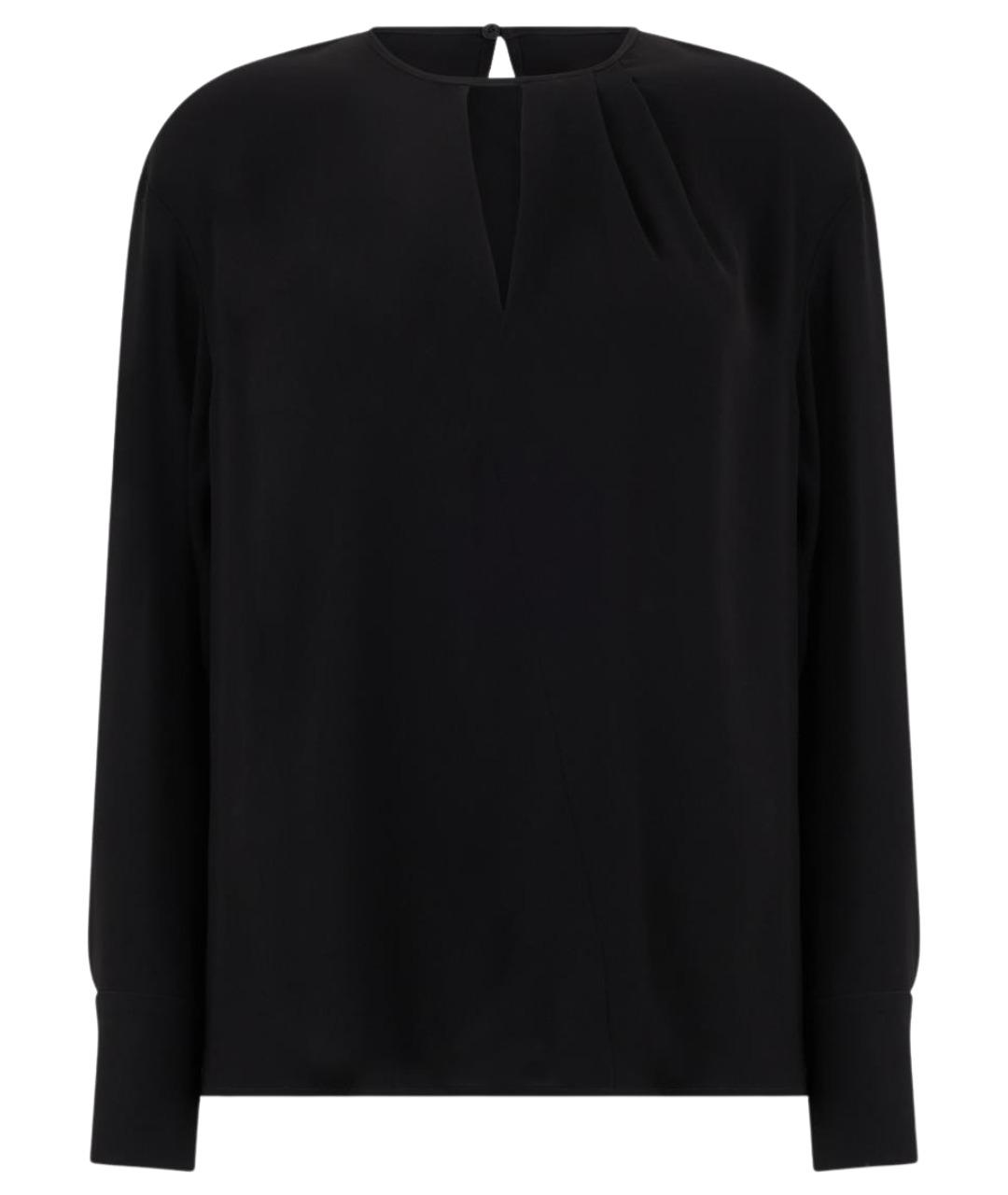 MAX MARA STUDIO Черная шелковая блузы, фото 1