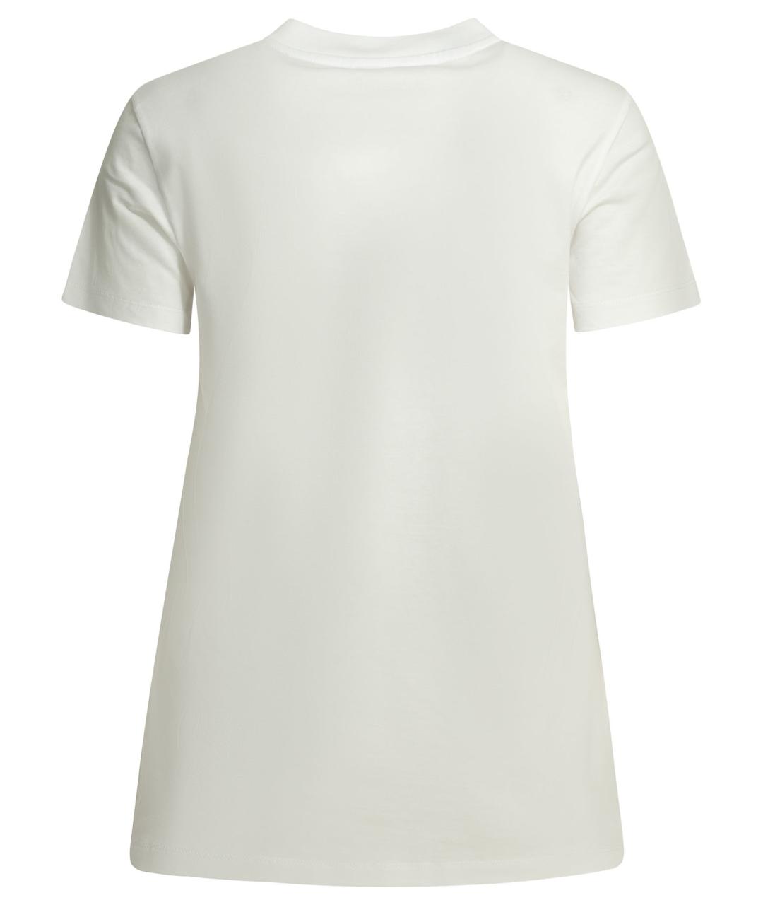 MAX MARA Белая хлопковая футболка, фото 2
