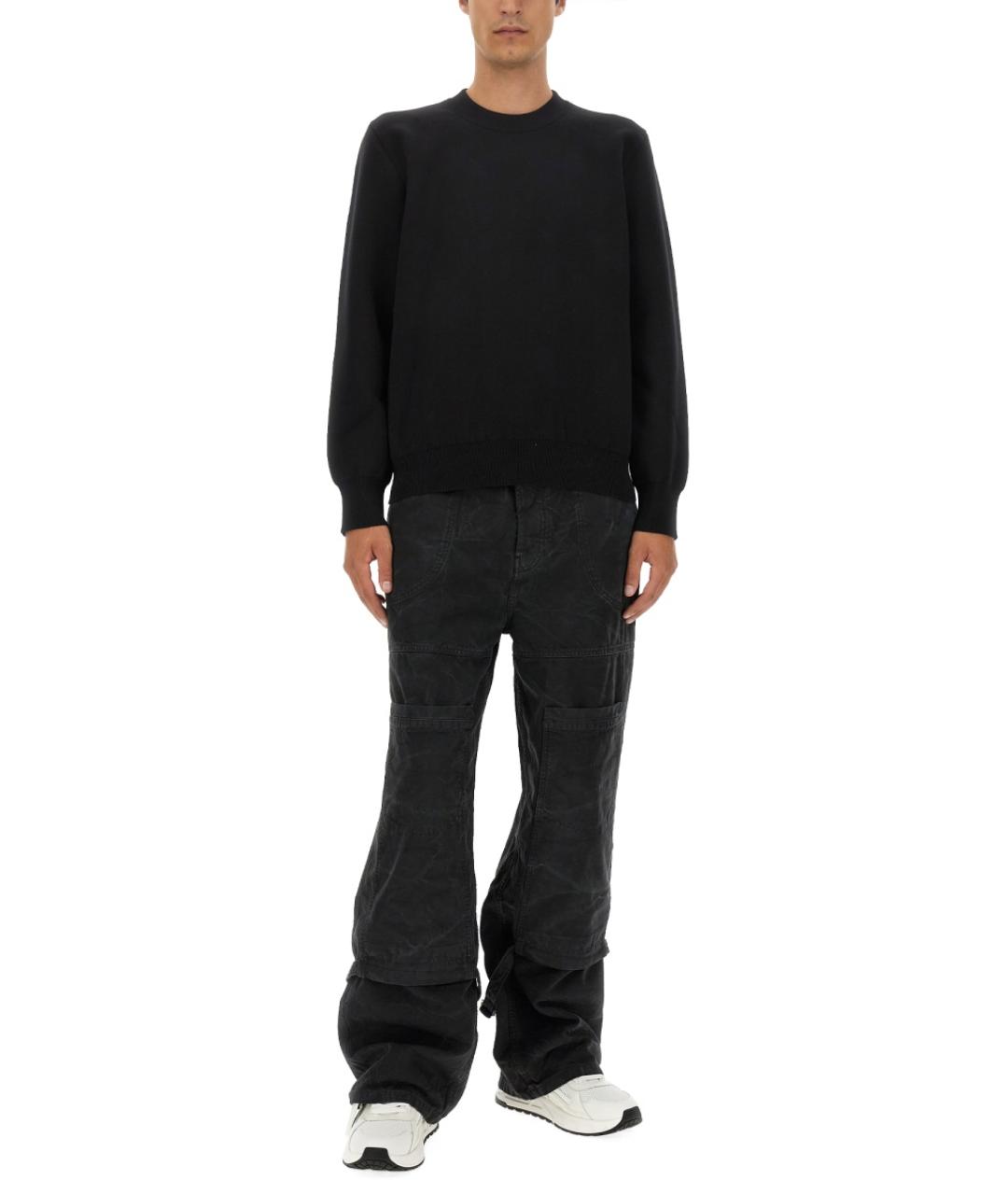 OFF-WHITE Черный хлопковый джемпер / свитер, фото 2