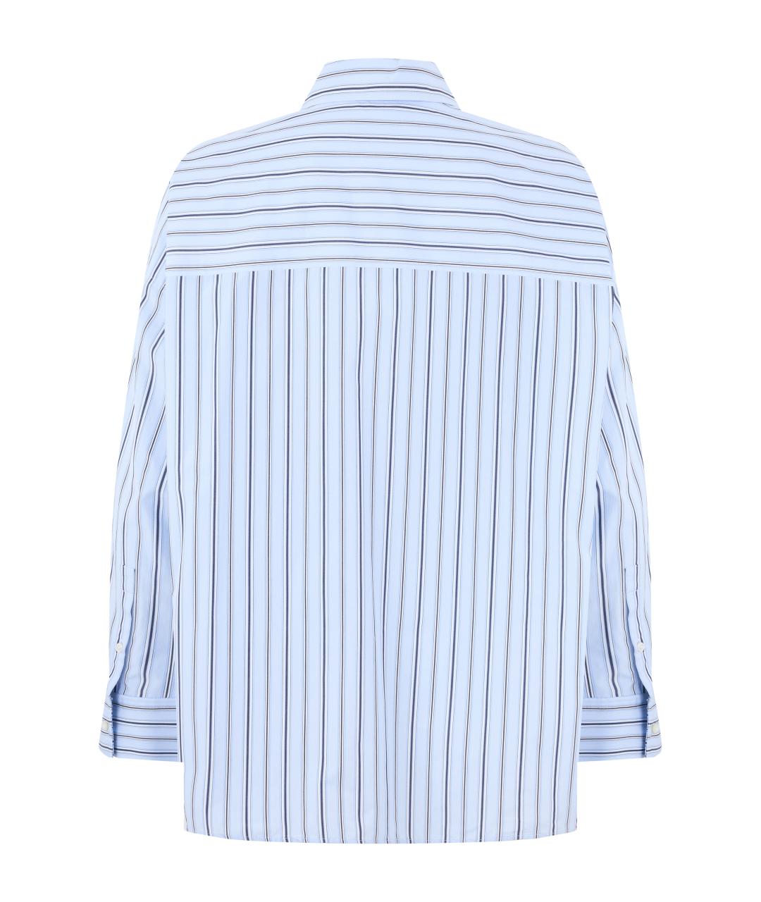 WEEKEND MAX MARA Голубая хлопковая рубашка, фото 2