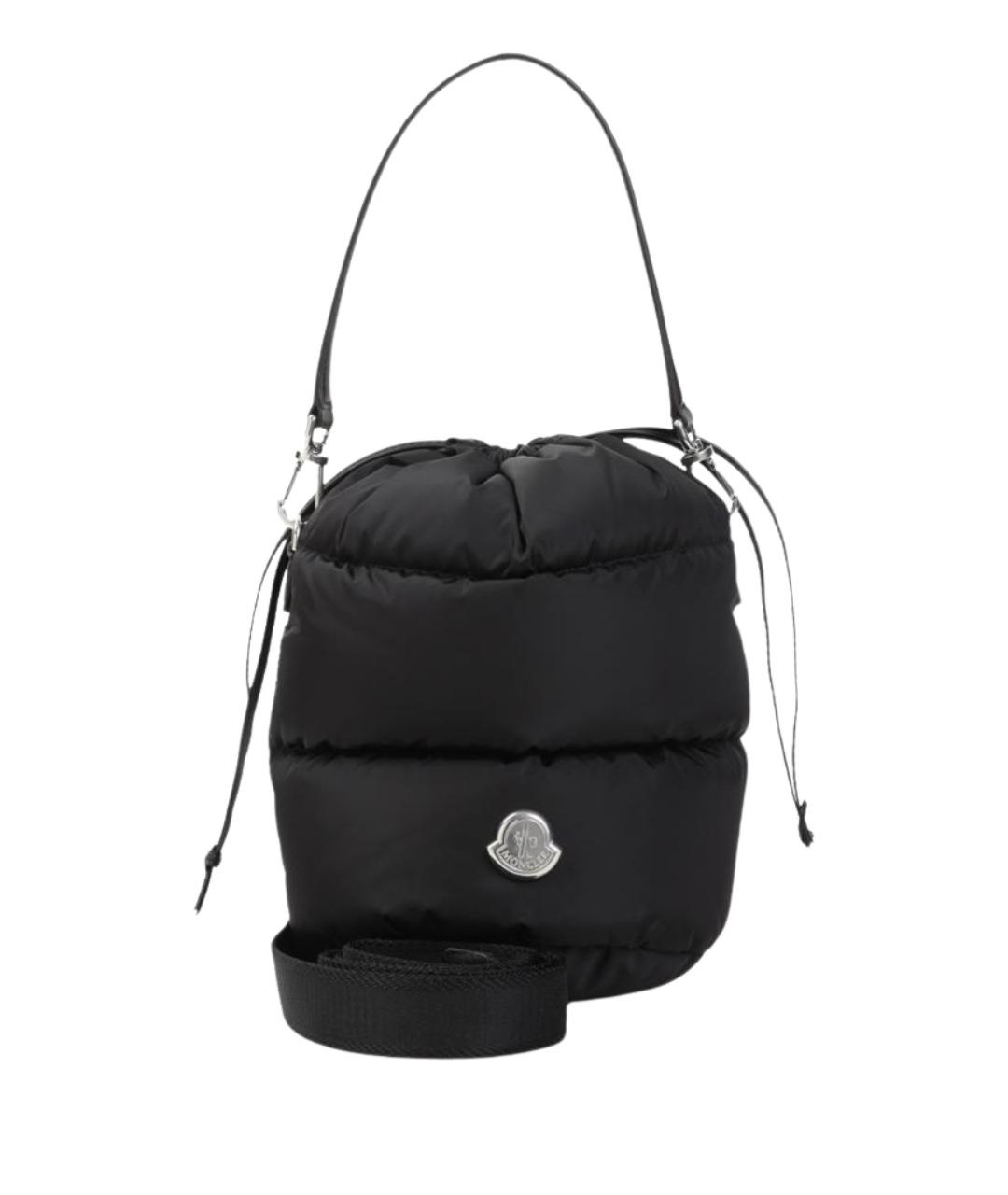 MONCLER Черная синтетическая сумка с короткими ручками, фото 1