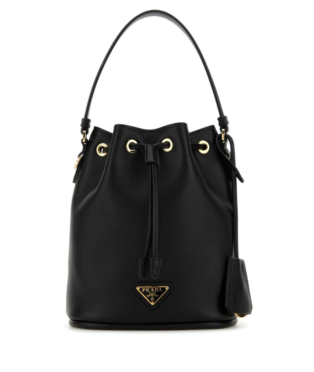 PRADA Черная кожаная сумка тоут, фото 1