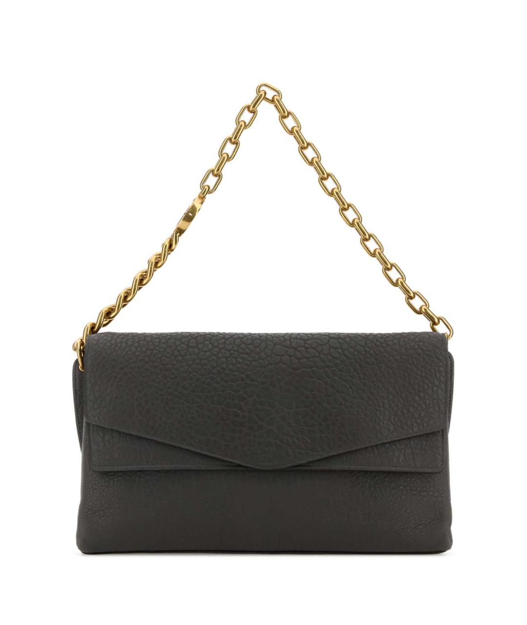 GUCCI Антрацитовая кожаная сумка через плечо, фото 1