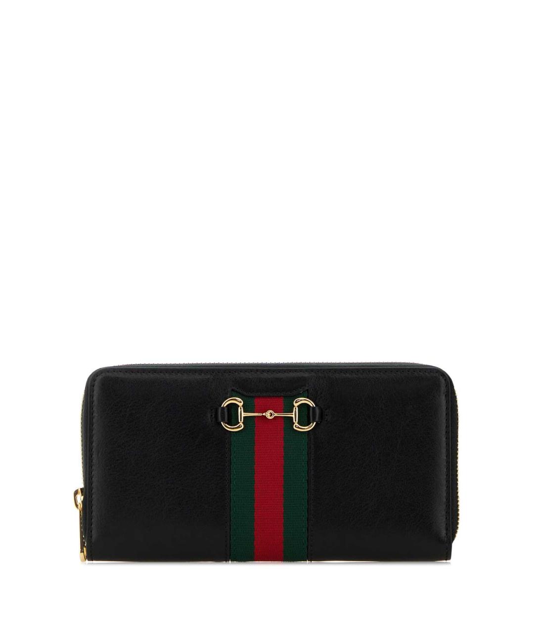 GUCCI Черный кожаный кошелек, фото 3