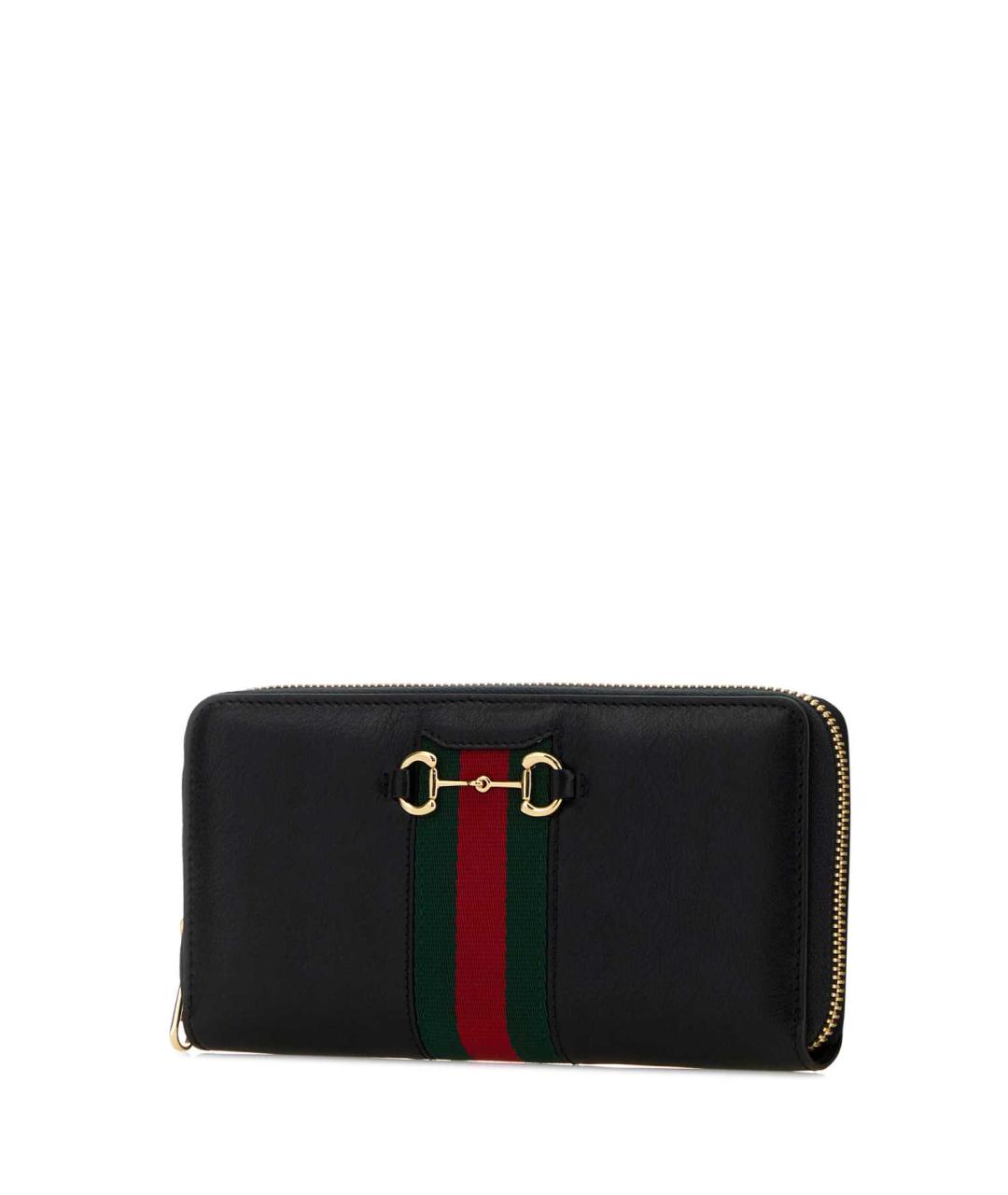 GUCCI Черный кожаный кошелек, фото 2