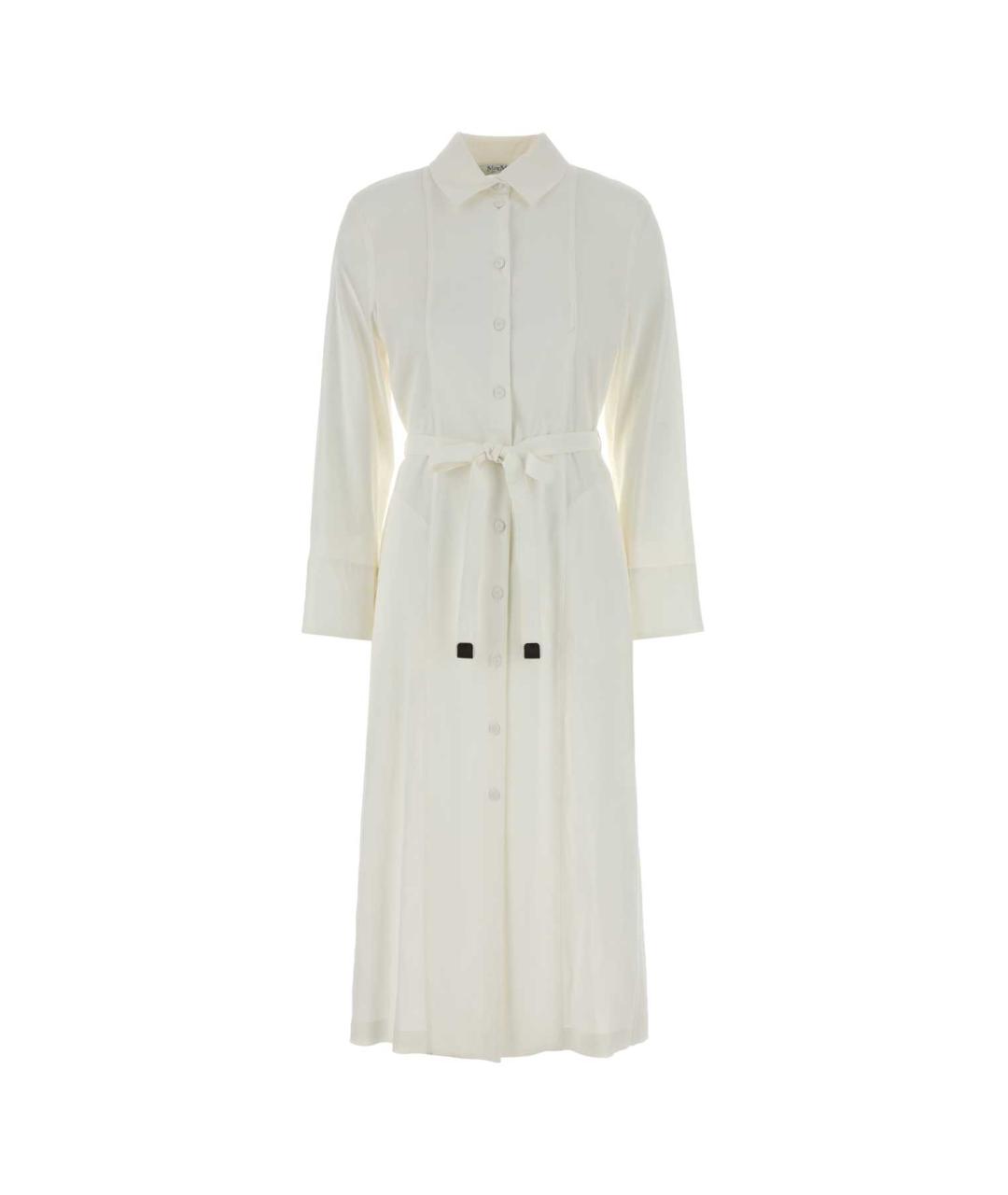 MAX MARA Белое льняное повседневное платье, фото 1