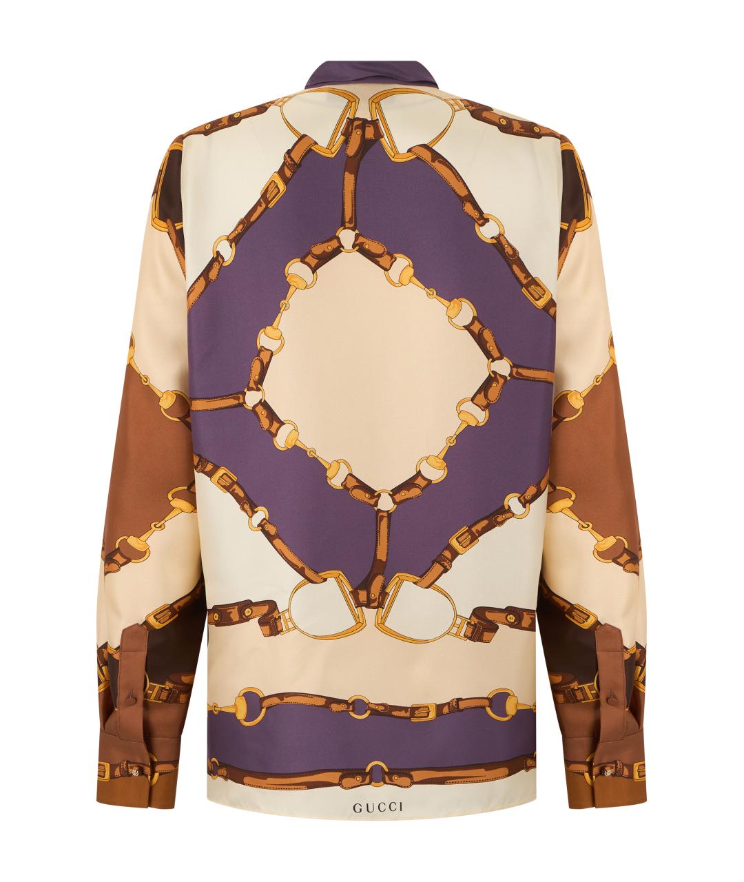 GUCCI Мульти шелковая блузы, фото 2